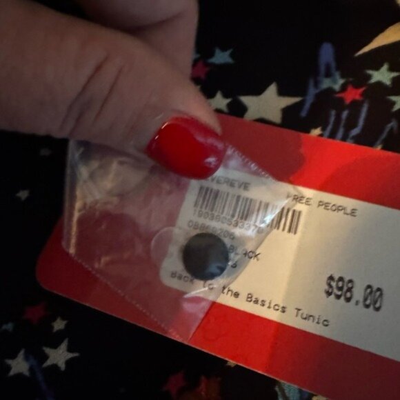 Free People Babydoll Tunic XS Dark Romantic Whimsigoth Beachy Fariy Grunge Boho - Picture 12 of 13